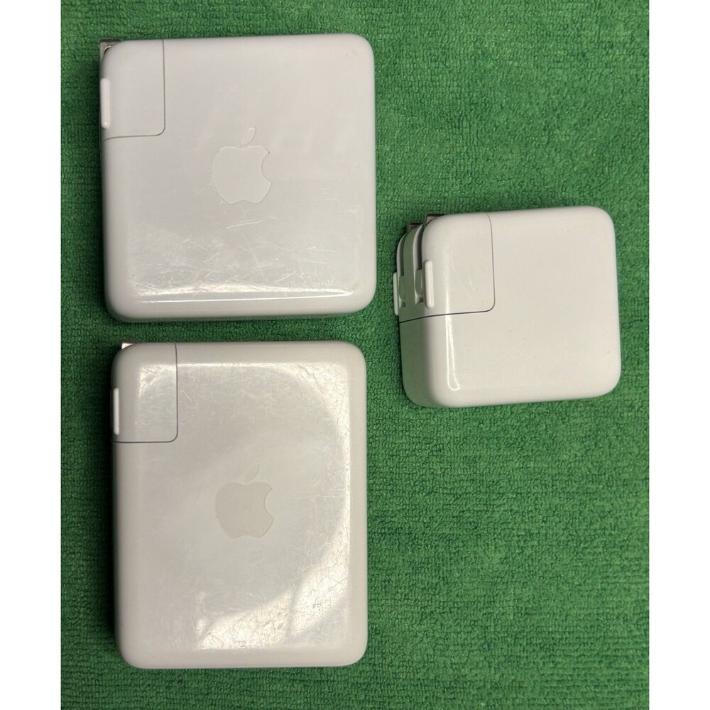 Apple USB-C Power Adapter Lot Of 3 - 140W, 96W, 30W MacBook iPad Chargers.